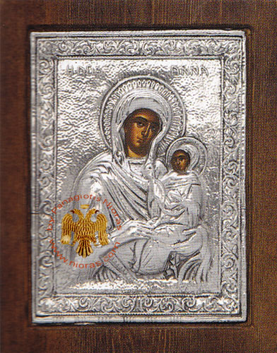 Saint Anna Silver Plated Icon
